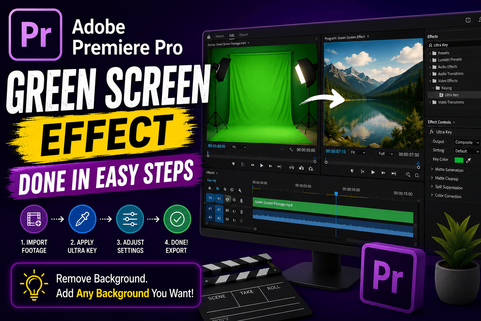 Adobe Premiere Pro Green Screen Effect Done in Easy Steps